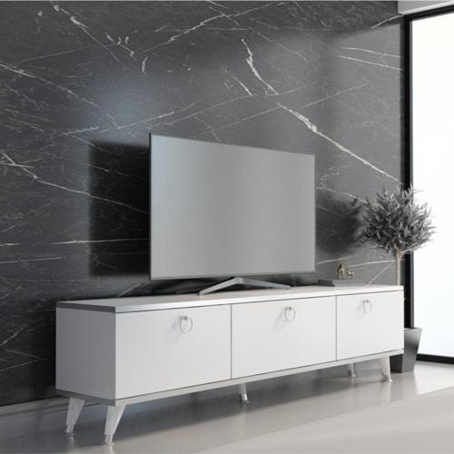 Beyaz Gümüş Elite Gold Tv Ünitesi 150 Cm