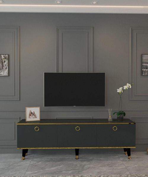 Lime Tv Ünitesi 150 Cm Antrasit Gold