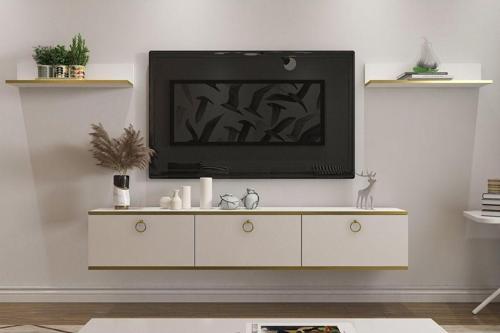 Bella Tv Ünitesi 150 Cm Beyaz-Altın