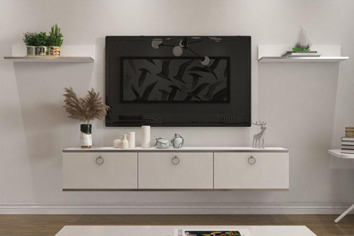 Bella Tv Ünitesi 150 Cm Beyaz-Gümüş