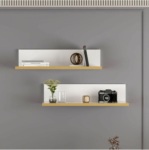 Life Duvar Rafı 60 Cm Beyaz Gold