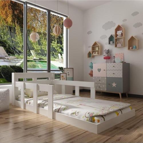 Montessori Karyola - X2004- Beyaz-90X190Cm Yatak Uyumlu