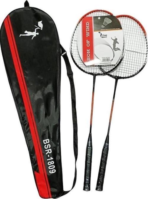 Bsr-1809K Badmington Raketi Çiftli Çantalı Kırmızı