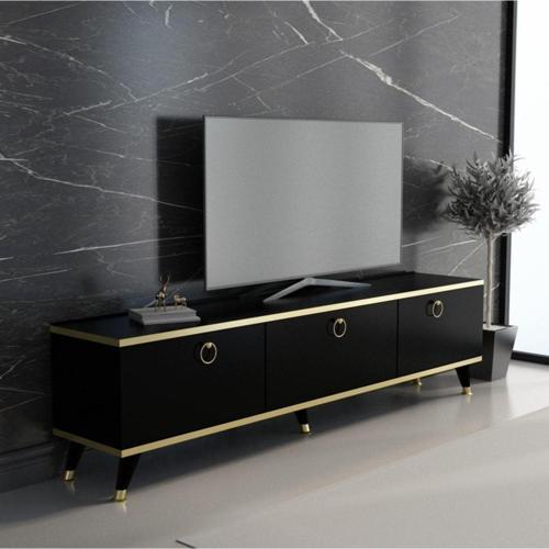 Life Tv Ünitesi Siyah Altın 210 Cm Genişlik Z3002 Z3002 Syh Altın