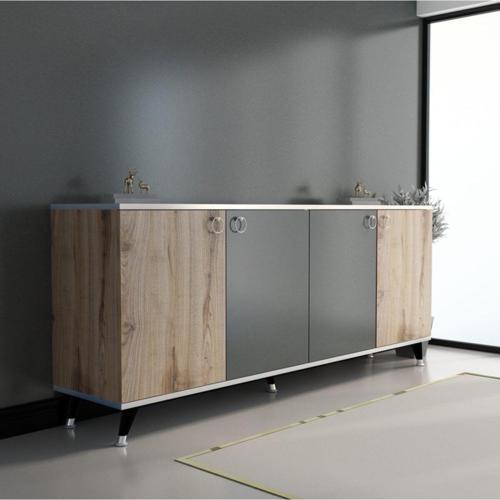 Karen Konsol K20 Çırağan / Antrasit - Gümüş 160 Cm
