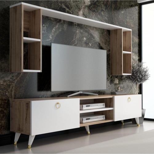 Beyaz Çırağan Still Gold Tv Ünitesi - X2137