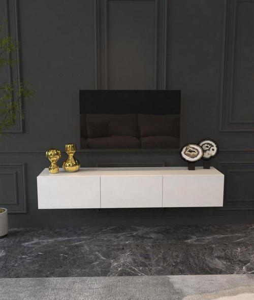 Azalea Tv Ünitesi Ünitesi 150 Cm Parlak Beyaz