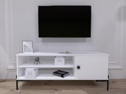 Blair Tv Ünitesi/Demir Ayaklı 120 Cm-Beyaz