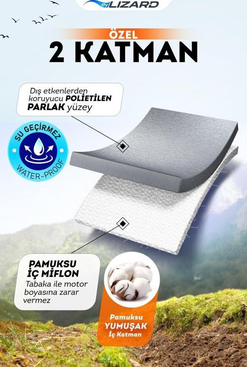 Bajaj Pulsar Rs 200 Topcase, Arka Çanta Uyumlu  Motosiklet Branda, Motor Örtüsü , Çadır