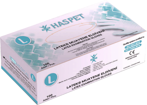 Lateks Muayene Eldiveni 100'lü L Büyük Boy Pudrasız Beyaz