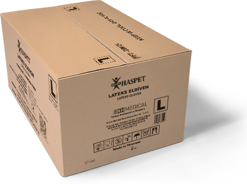 Lateks Muayene Eldiveni 100'lü L Büyük Boy Pudrasız Beyaz 20 Kutu
