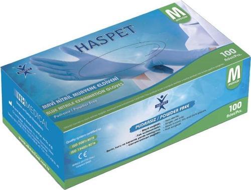 Nitril Muayene Eldiveni 100'lü M Orta Boy Mavi