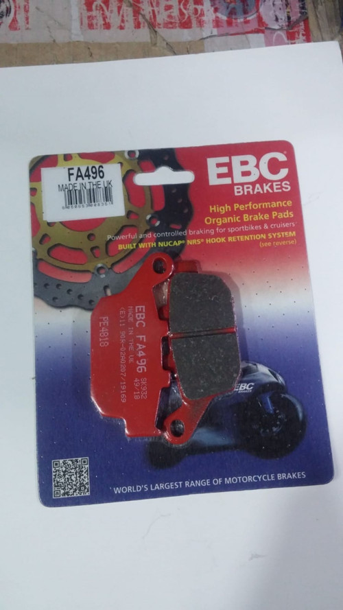 Fren Balatası Organik Fa496 2014-2020 Honda Nc 750 S Dct Uyumlu Arka Fren Balatası