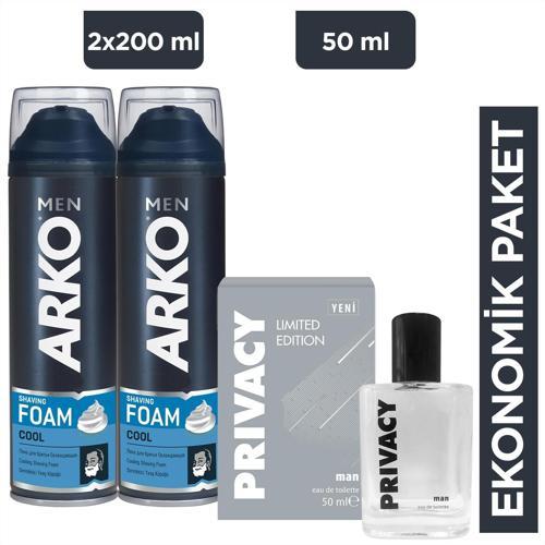Cool Tıraş Köpüğü 2x200 Ml + Privacy Men Limited Edition Edt Parfüm 50 Ml