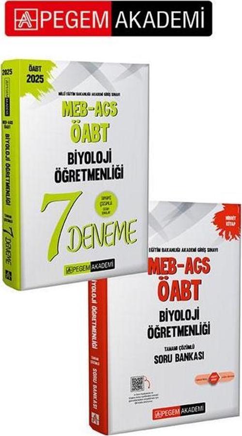 PEGEM AKADEMİ 2025 MEB-AGS-ÖABT Biyoloji Öğretmenliği Tamamı Çözümlü 7 Deneme + 2025 MEB-AGS-ÖABT Bi