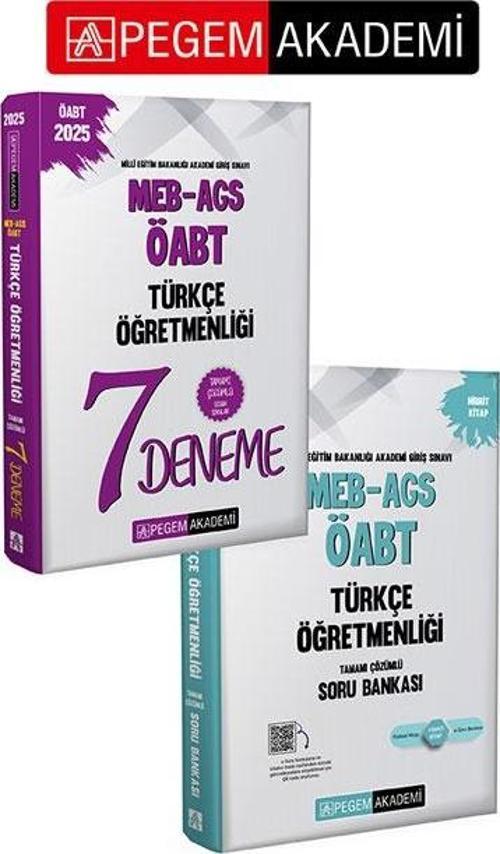 PEGEM AKADEMİ 2025 MEB-AGS-ÖABT Türkçe Öğretmenliği Tamamı Çözümlü 7 Deneme + 2025 MEB-AGS-ÖABT Türk