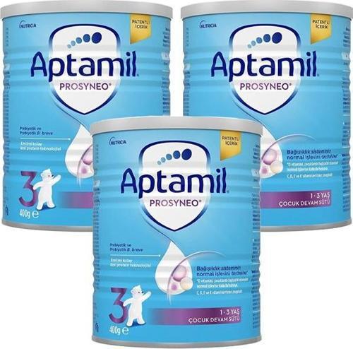 3 Çocuk Devam Sütü Yeni Prosyneo 1+ Yaş 400 gr x 3 Adet