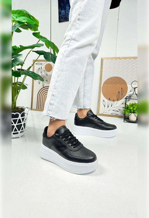 Allyup Günlük Kadın Sneaker Bağcıklı Hafif Kalın Yüksek Tabanlı Yürüyüş Nefes Alan Spor Ayakkabı 451