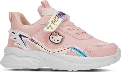 Günlük Kız Çocuk Sneaker Lastik Bağcıklı Hologram Cırtlı Hafif Hello Kitty Ayakkabı 1907