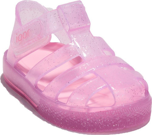 S10265 Star Glitter Pembe Ortopedik Günlük Kız Çocuk Sandalet