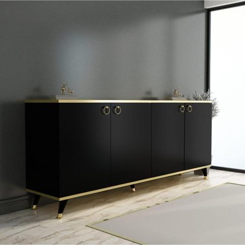 Siyah Karen Gold Konsol 160 Cm K20 Siyah Gold