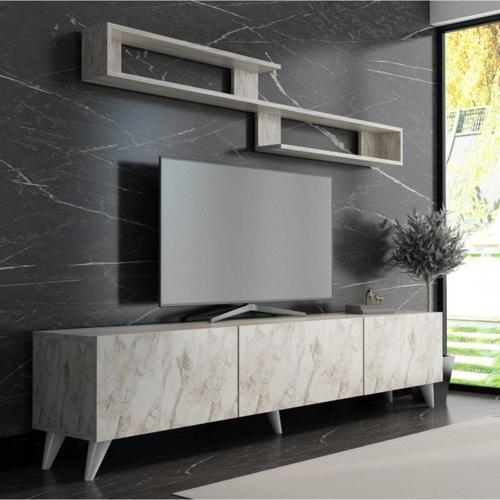 X4032 Efes Mermer Tv Ünitesi 210 Cm