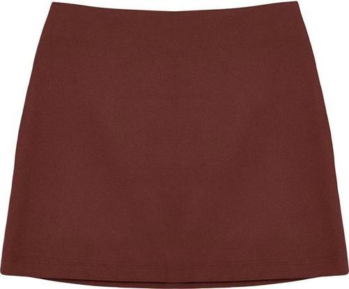 Moda A-line Düz Desen Günlük Mini Boy Basic Yüksek Bel A-line Mini Boy Dokuma Etek