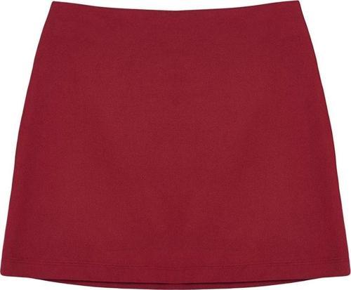 Moda A-line Düz Desen Günlük Mini Boy Basic Yüksek Bel A-line Mini Boy Dokuma Etek