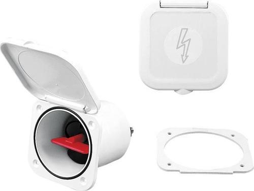 Case w/Batt. Switch 250A, w/Watertight Lid, White