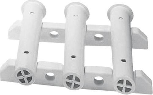 Storage Rack Set for 3 Rods, Bulkhead Mount, White