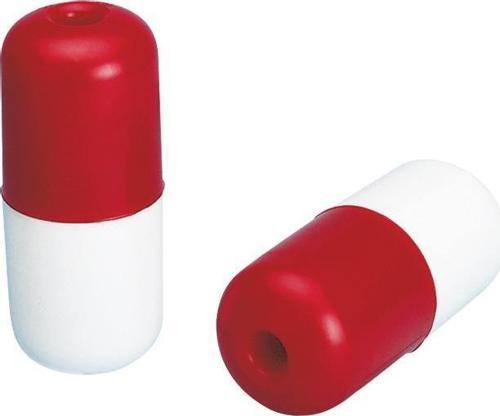 Surface Float w/Hole, Cylindrical, Ø60x140mm, Wh-Red