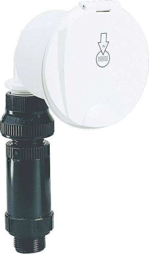 Case w/Fr.Water Inlet, w/Lid, Straight Conn. White