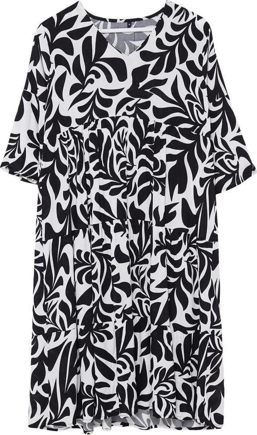 Moda Regular Casual Günlük Shally Dokuma V Yaka Truvakar Kol Kol Shift Midi Boy Elbise
