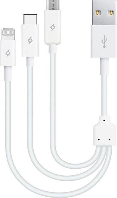 MiniCable Trio 30cm Şarj Kablosu Type-C, Lightning, Micro USB 2DK13