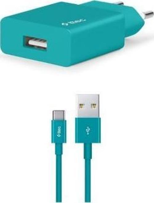 Smartcharger Seyahat Şarj Aleti 2.1A + Type-C Kablo Turkuaz - 2SCS20CTZ