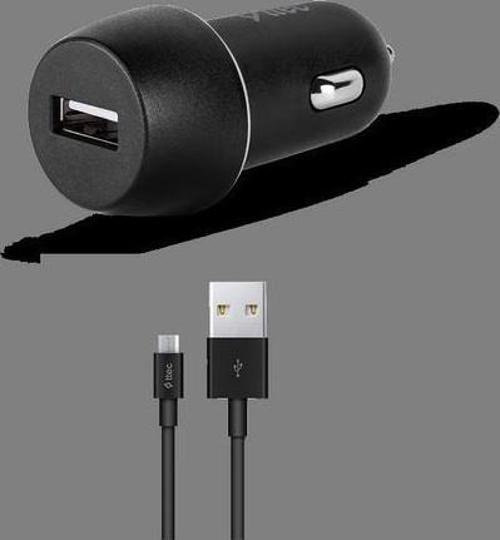 SmartCharger 2.1A Araç Şarj Aleti ve Micro USB Kablo Siyah - 2CKS20MS