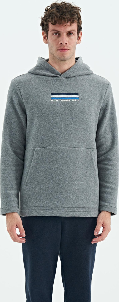 Gri Melanj Erkek Polar Sweatshirt - 88301