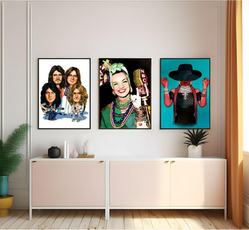 Modern Tarz Mdf Plastik Çerçeveli 3'Lu Dekoratif Tablo 210