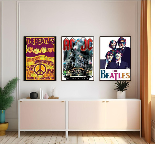 Modern Tarz Mdf Plastik Çerçeveli 3'Lu Dekoratif Tablo 173