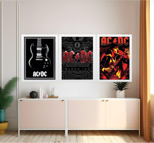 Modern Tarz Mdf Plastik Çerçeveli 3'Lu Dekoratif Tablo 162