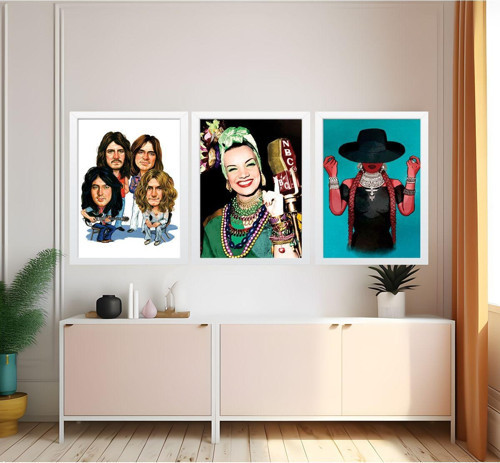 Modern Tarz Mdf Plastik Çerçeveli 3'Lu Dekoratif Tablo 210