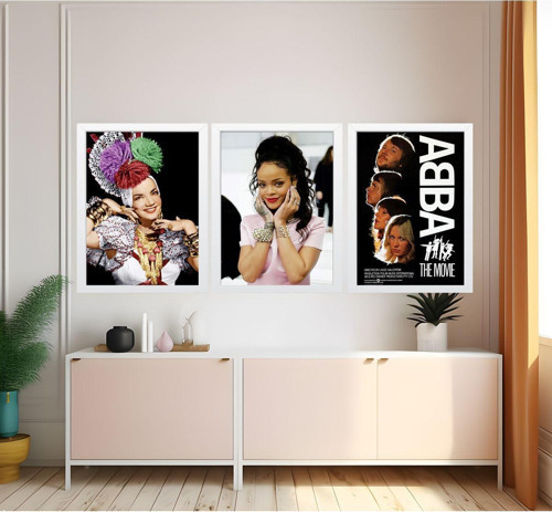 Modern Tarz Mdf Plastik Çerçeveli 3'Lu Dekoratif Tablo 208