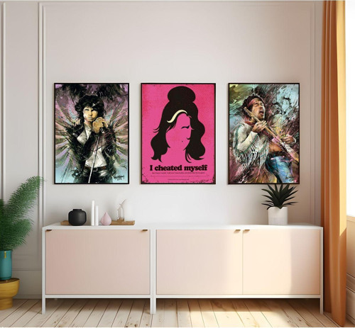 Modern Tarz Mdf Plastik Çerçeveli 3'Lu Dekoratif Tablo 194