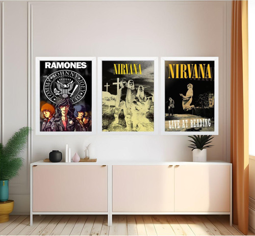 Modern Tarz Mdf Plastik Çerçeveli 3'Lu Dekoratif Tablo 214