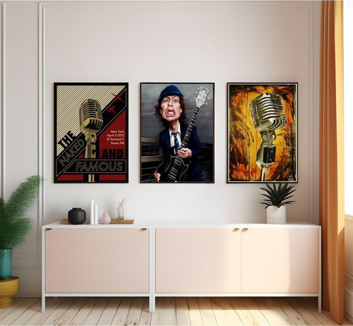 Modern Tarz Mdf Plastik Çerçeveli 3'Lu Dekoratif Tablo 190