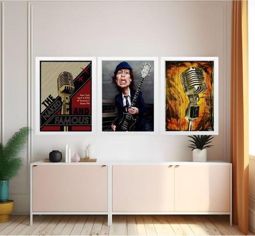 Modern Tarz Mdf Plastik Çerçeveli 3'Lu Dekoratif Tablo 190