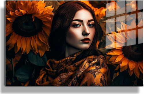 Popart Digital Sanatlar,3D Dekoratif Baskı Yatay Cam Tablo 80