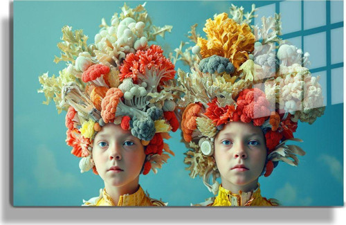 Popart Digital Sanatlar,3D Dekoratif Baskı Yatay Cam Tablo 52