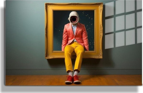 Popart Digital Sanatlar,3D Dekoratif Baskı Yatay Cam Tablo 07