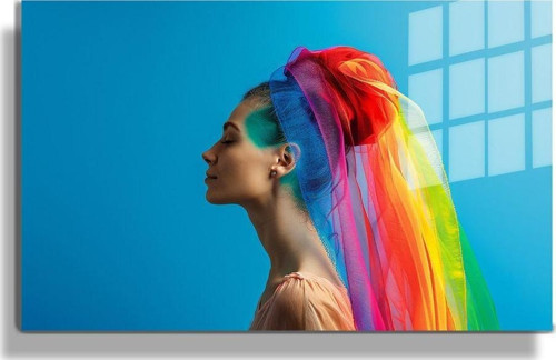 Popart Digital Sanatlar,3D Dekoratif Baskı Yatay Cam Tablo 55